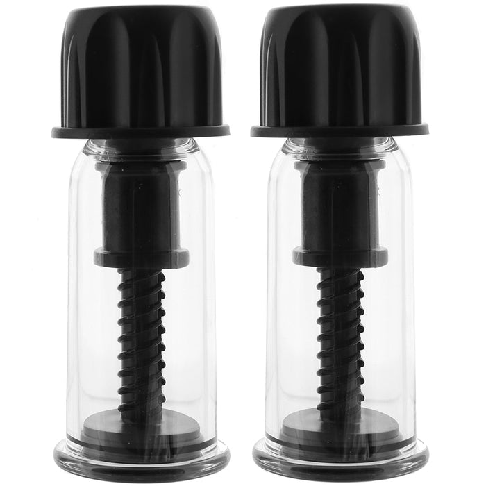 nipple play Vacuum Twist Suckers in Black