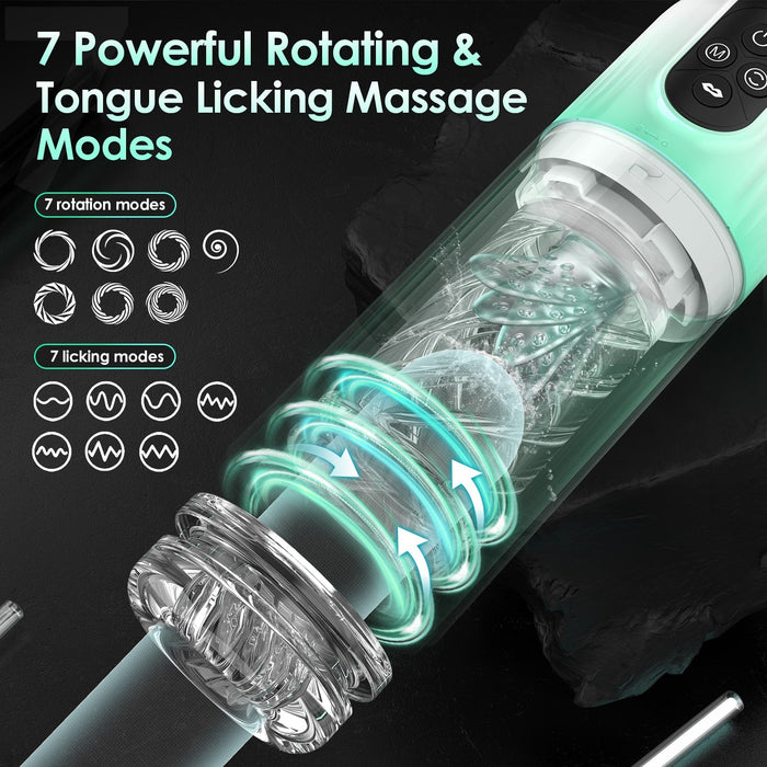 BOLE| 2 in 1 Penis Pump Enlargement Training  Male Masturbator-App Control