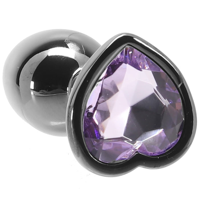 Ouch! Purple Heart Gem Plug in Small