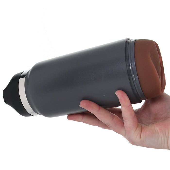 PDX Plus Grey F*ck Flask Discreet Stroker in Brown