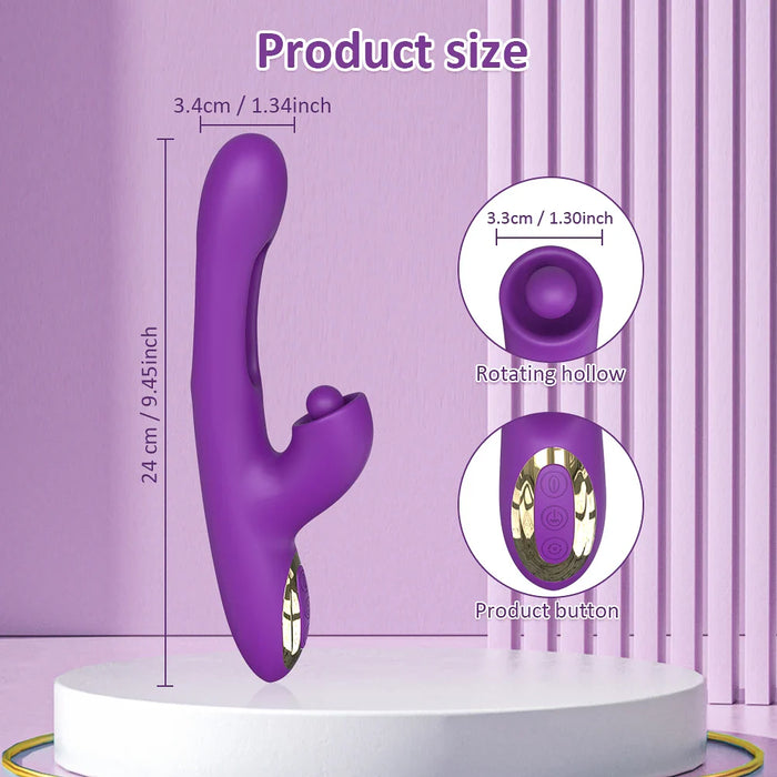 Tapping Flapping G-spot Vibrator For Women Rotation Clitoris Stimulator Wiggle Patting Vagina Sex Toy Female Masturbation