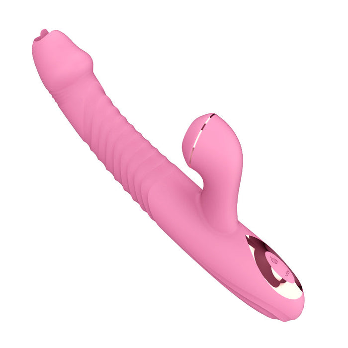 Sherman Telescopic Sucking Stick Female Heating Vibrator Tongue Licking Stick