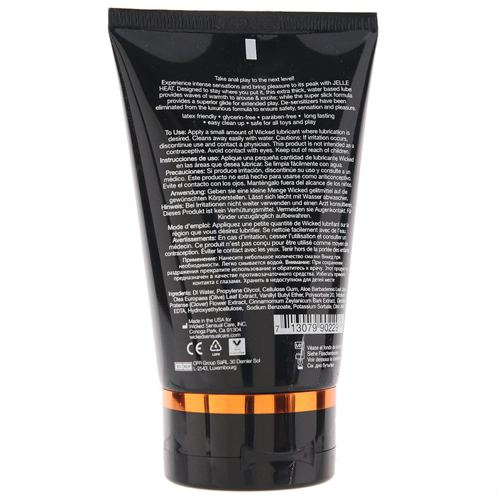 Jelle Heat Warming Anal Lube in 4oz/120ml