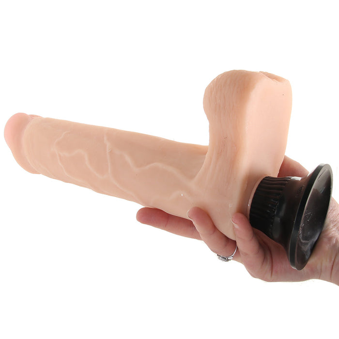 Real Feel Deluxe 12 Inch Vibrating Wall Banger Dildo in Lig