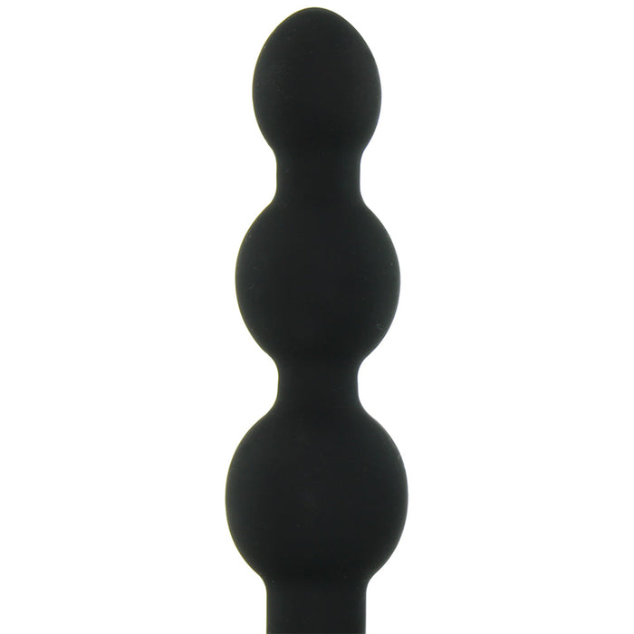 Triplet Remote Vibrating Beaded Plug in Black