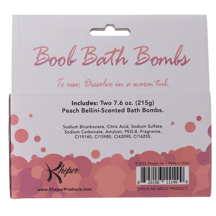 Boobie Bath Bombs in Peach Bellini