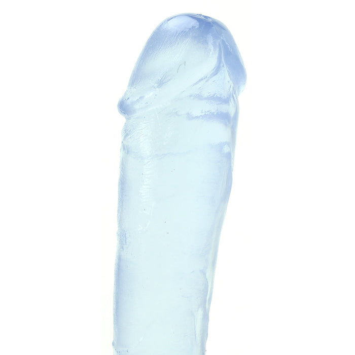 Basix 7.5 Inch Suction Base Dildo in Clear