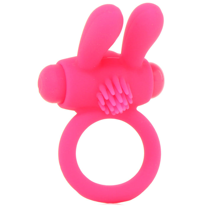 Neon Rabbit Vibrating Cock Ring in Pink