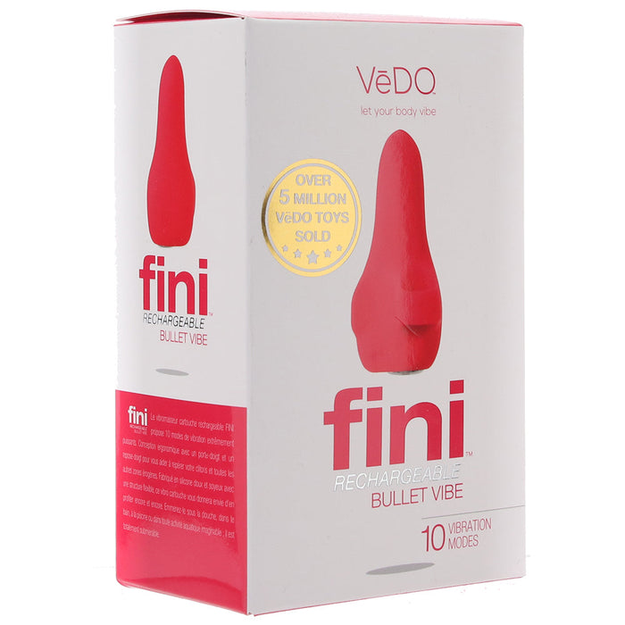 Fini Rechargeable Bullet Finger Vibe in Pink