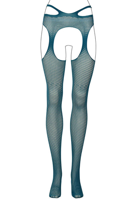 Le Désir Blue Strappy Suspender Pantyhose XL