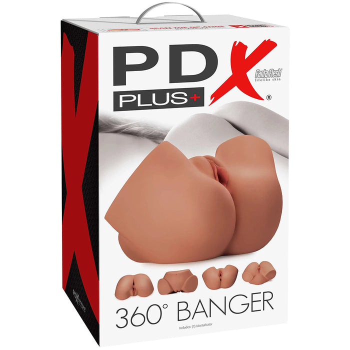 PDX Plus 360º Banger Masturbator in Tan