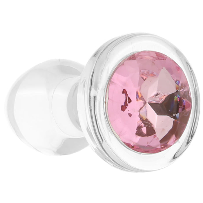 Adam & Eve Pink Gem Glass Plug in Small