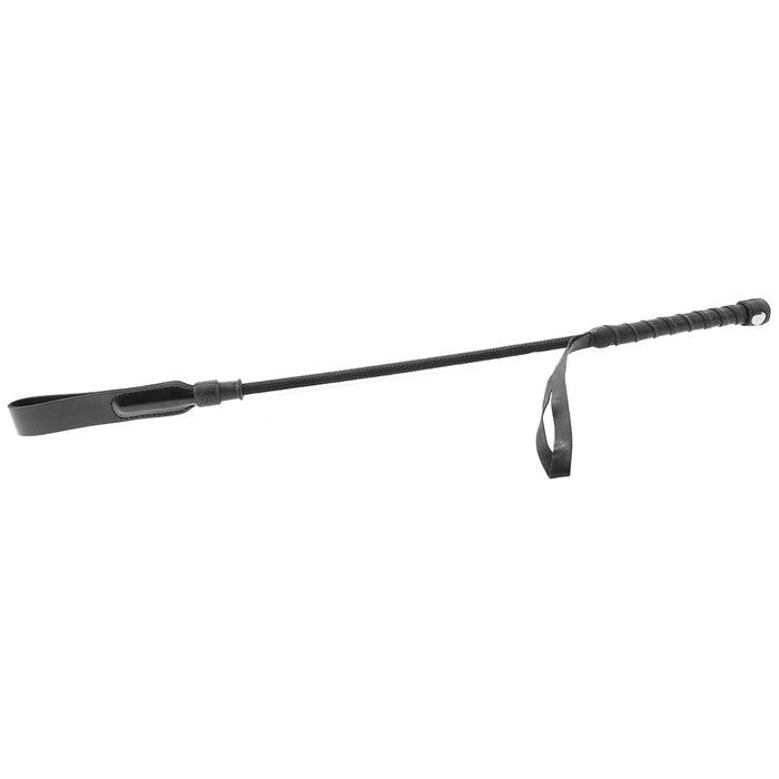 Short Riding Crop with Slim Tip in Black