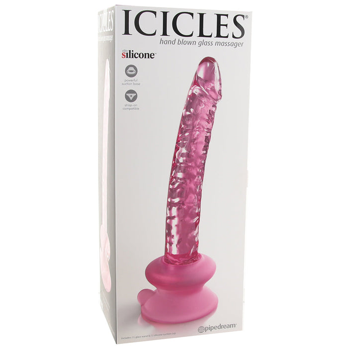 Icicles No. 86 Glass Dildo in Pink