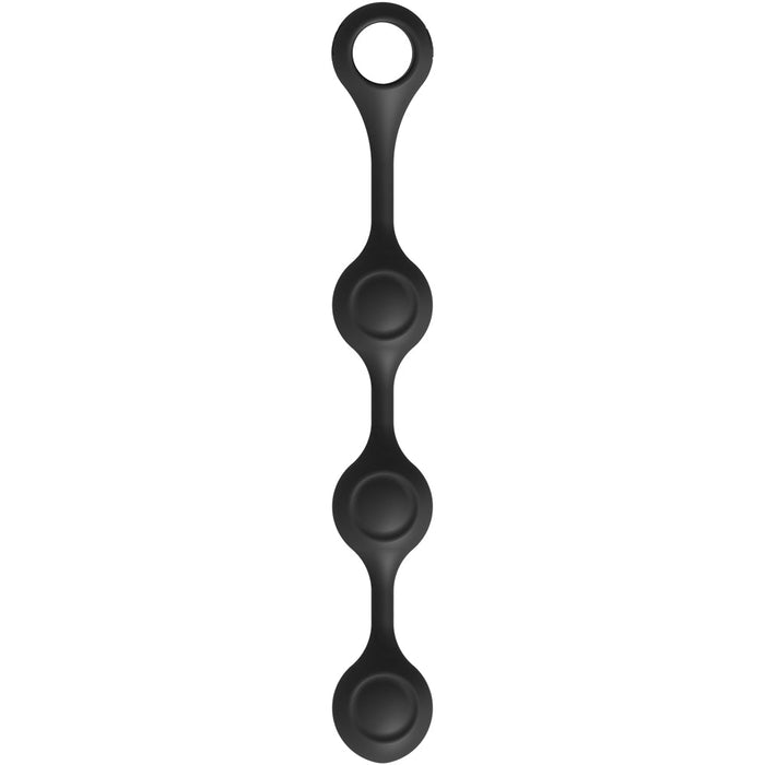 Kink Weighted Silicone Anal Balls in Black