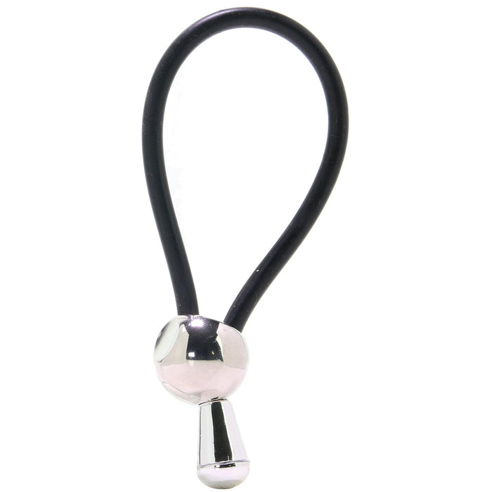 E-Z Cinch Silicone Lasso Cock Ring in Black