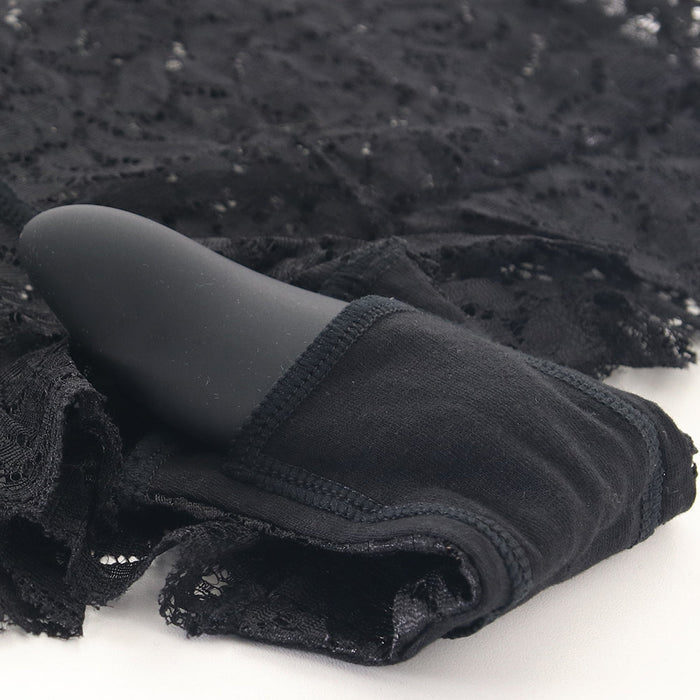 Black Lace Boyshort & Remote Panty Vibe