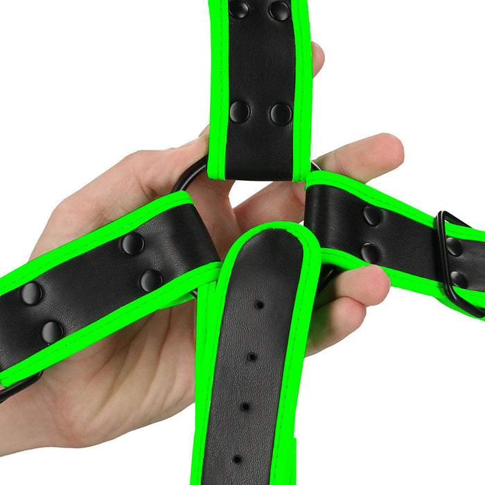 Ouch! Glow In The Dark Cross Harness /XL