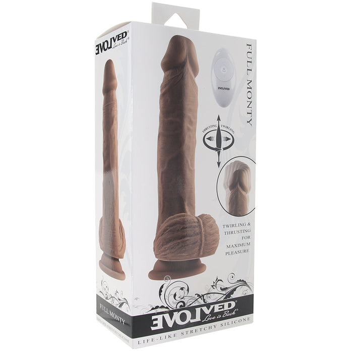 Full Monty 9 Inch Thrusting and Twirling Dildo in Dark