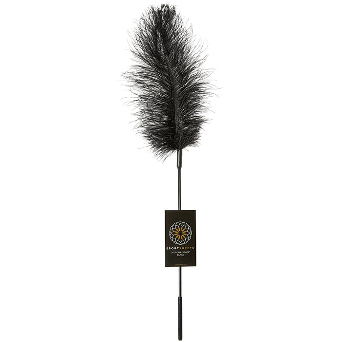 Ostrich Feather Body Tickler in Black