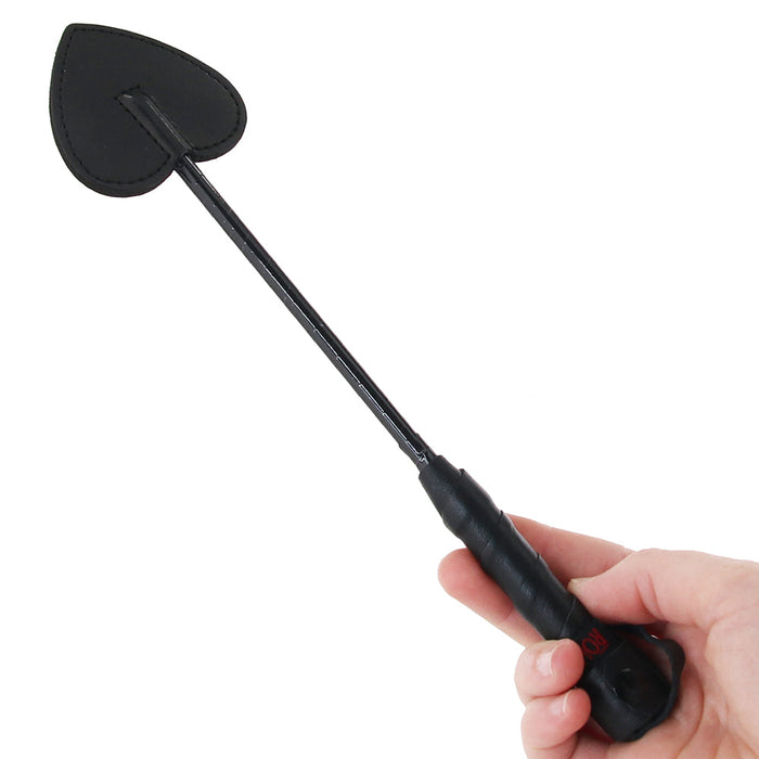 Leather Mini Spade Paddle in Black