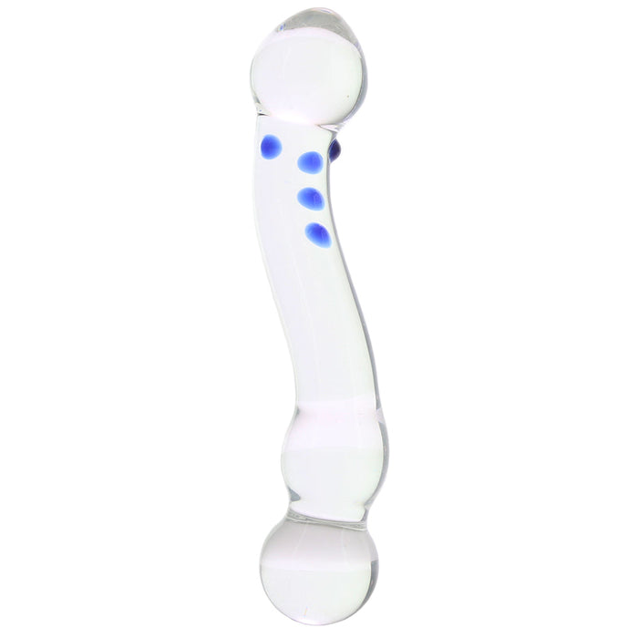 6 Inch Curved G-Spot Nubby Glass Dildo