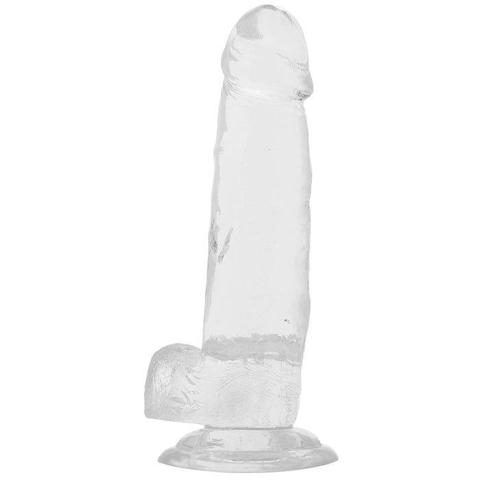 King Cock 8 Inch Ballsy Dildo in Clear