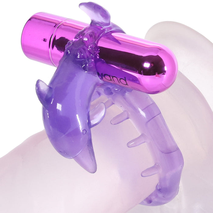 BodyWand Rechargeable Dancing Dolphin Tickle Ring in Purple