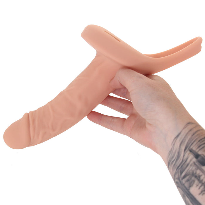 Size Matters 2 Inch Vibrating Penis Sheath in Light