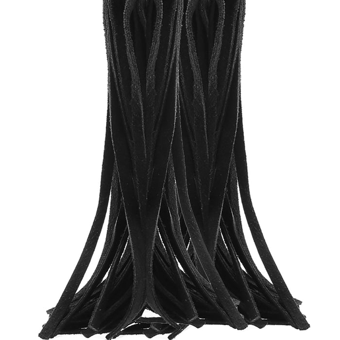 Long Suede Flogger in Black