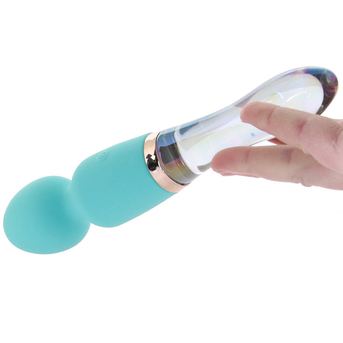 Prisms Vibra-Glass 10X Turquoise Dual Wand Vibe