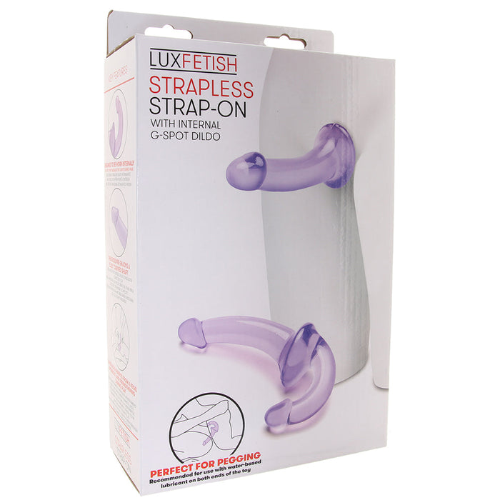 Strapless Strap-On Wearable Jelly Dildo in Purple