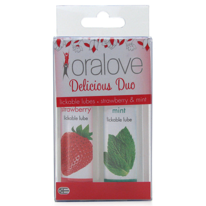 Oralove Delicious Duo Lickable Lubes in Strawberry & Mint