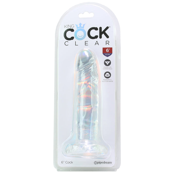 King Cock 6 Inch Dildo in Clear