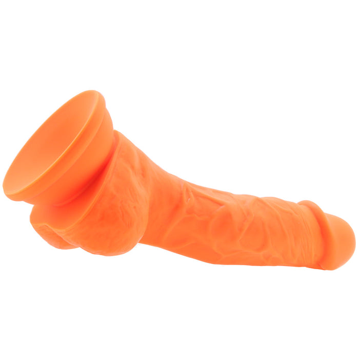 Neo Elite 7.5 Inch Dual Density Silicone Cock in Orange