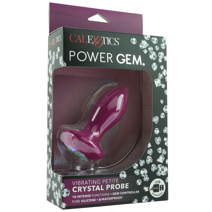 Power Gem Vibrating Petite Crystal Probe in Purple