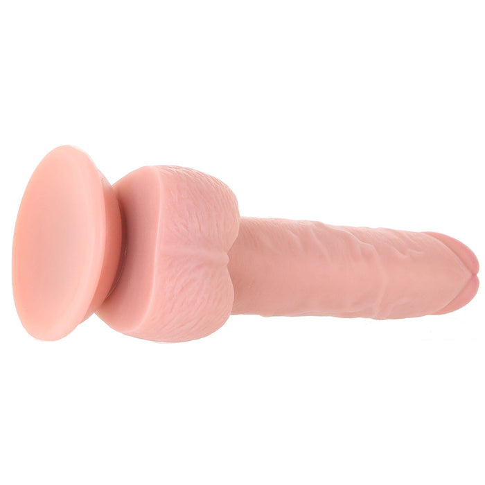 RealRock Curved 7 Inch Ballsy Dildo in White