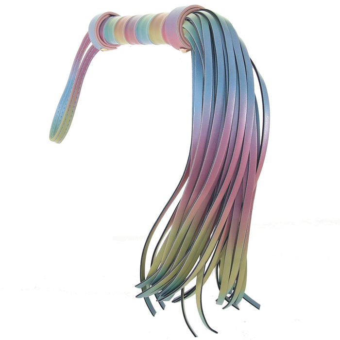 Spectra Bondage Flogger in Rainbow