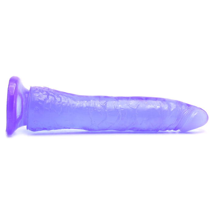 Basix Slim 7 Inch Dildo in Purple