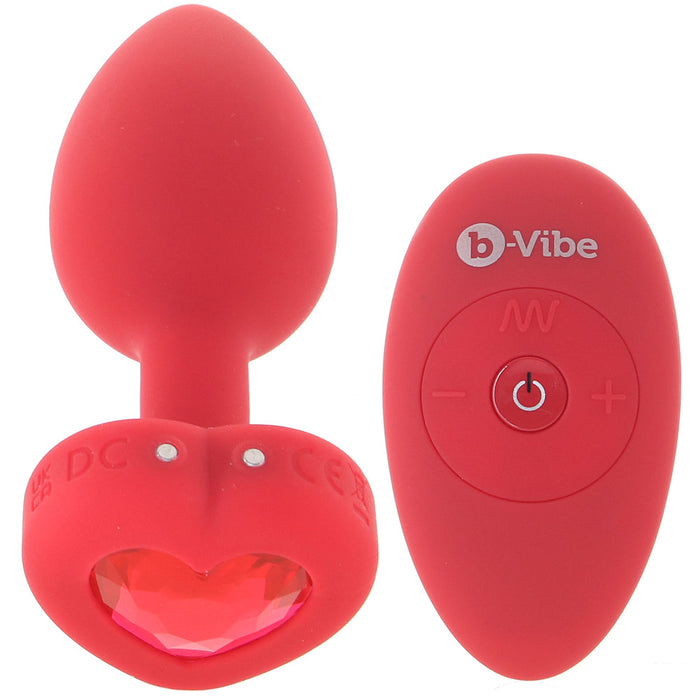 Vibrating Heart Plug in Red