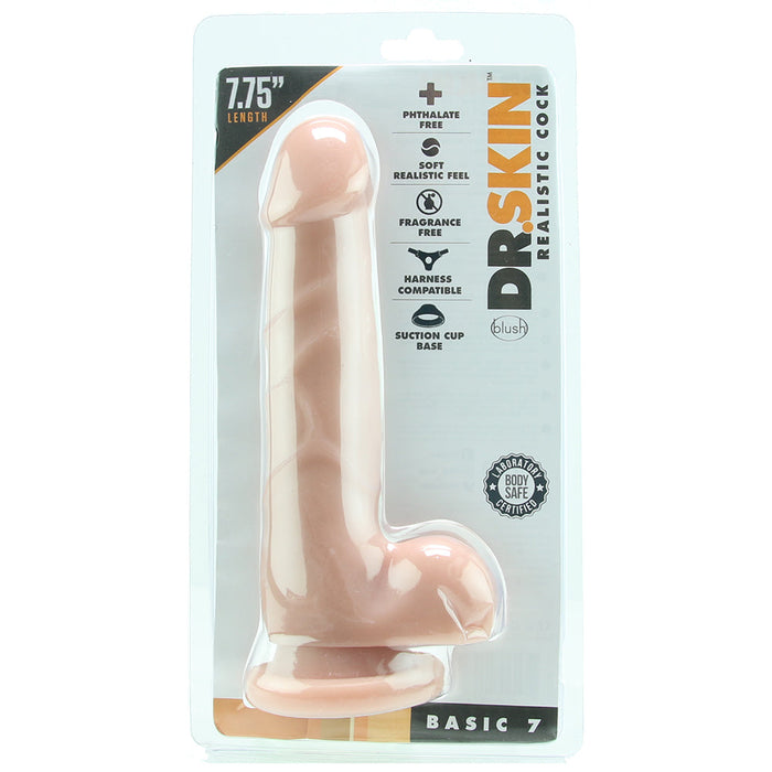 Dr. Skin Basic 7.75 Inch Realistic Cock in Beige