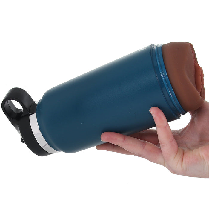 PDX Plus Blue F*ck Flask Discreet Stroker in Brown