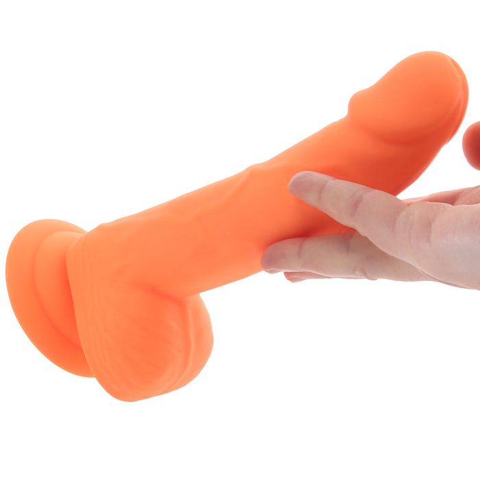 Silicone Studs 6 Inch Dildo in Orange