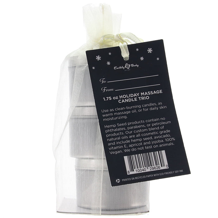 Hemp Seed Holiday Candle Trio in 1.75oz/50ml