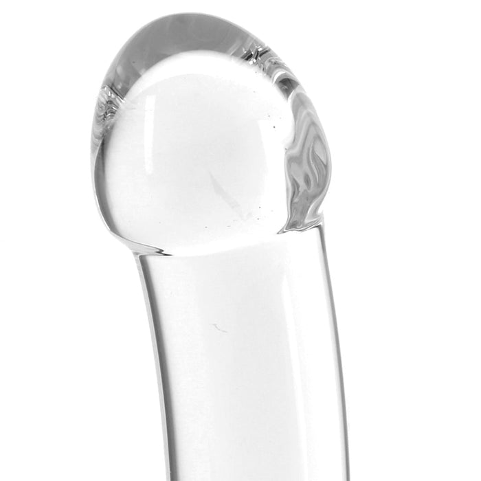 Blown Basic Curve 6 Inch Glass Dildo in Clear