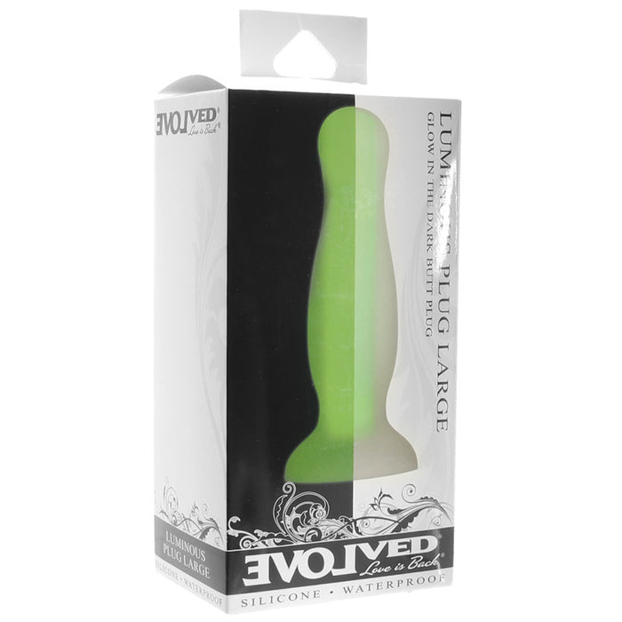 Luminous Glow In The Dark Large Butt Plug in Green