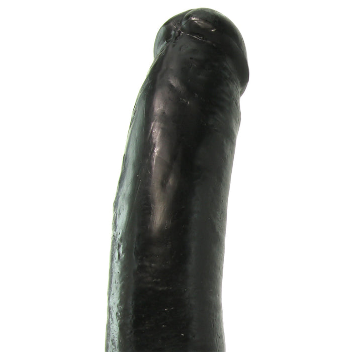 King Cock 9 Inch Vibrating Dildo with Balls in Black