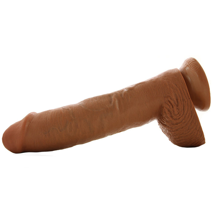 King Cock 10" Cock with Balls in Tan