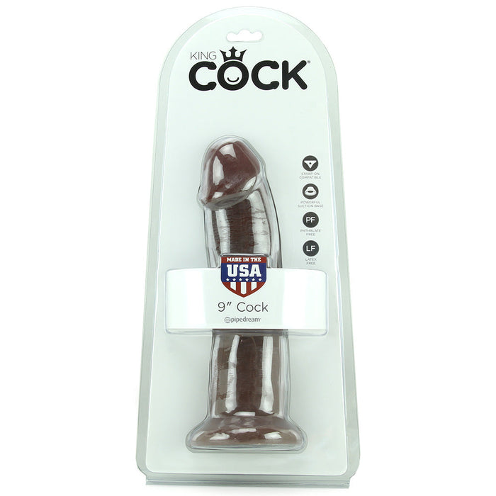 King Cock 9" Dildo in Brown