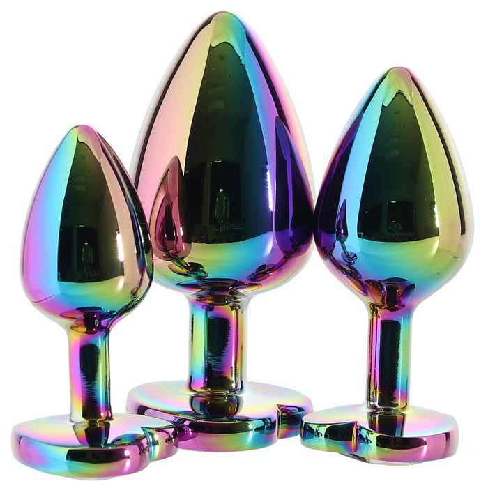 Rear Assets Heart Gem Metal Plug Kit in Rainbow